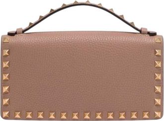 Valentino Garavani Pink Rockstud Clutch