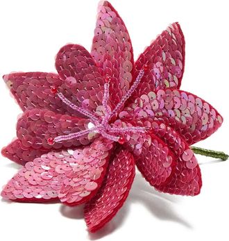 Maliparmi sequin-flower brooch - Red