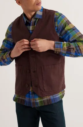 Seasalt Cornwall Tollgate Linen & Organic Cotton Vest in Seedbed at Nordstrom, Size Xx-Large