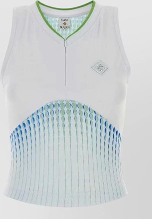 Casablanca tennis print jersey racerback top