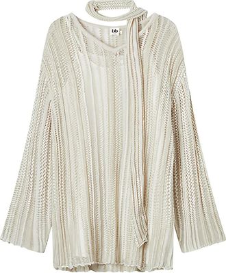 B+ab Opengebreide trui - Beige