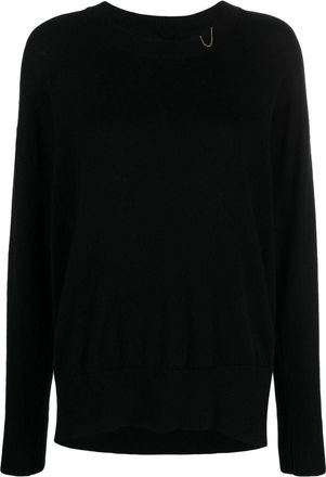 Max & Moi Phedra chain-embellished cashmere jumper - women - Cashmere - S - Black