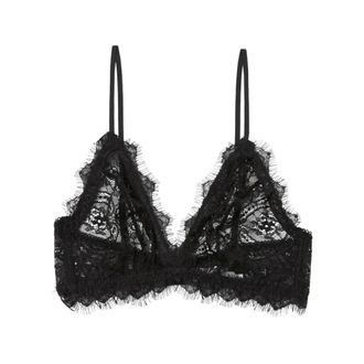 Anine Bing Bras, female, Black, Size: S Lace Bra With Trim