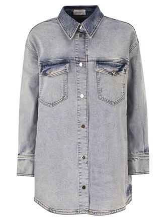 Fabiana Filippi Camisa Boyfriend En Denim Desgastado