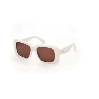 Max Mara Sunglasses, unisex, White, 53 MM, Authentic Glimpse3 Glasses, Premium Quality