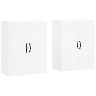 Berkfield Home Wall Mounted Cabinets 2 pcs White Engineered Wood