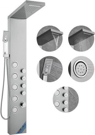 OEM Duschs&auml;ule Duschsystem Duscharmatur, 4 Duschmodi, Duschset, Regenfall, Wasserfall, 5 Ganzk&ouml;rpermassaged&uuml;sen Und Handbrause Mit 3 Einstellungen Und 1,5