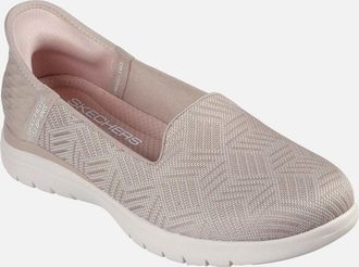 Skechers Womens Skechers On-the-GO Flex - Clover Textile Womens Taupe Standard Trainers - Brown - Size: 6