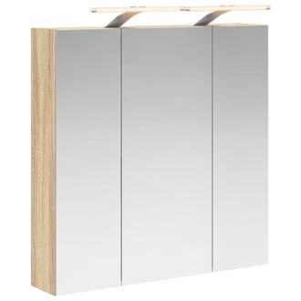 vidaXL Armario Con Espejo De Ba&ntilde;o Roble Sonoma 70 X 14,5 X 70 Cm Vidaxl