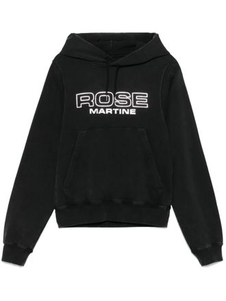 Martine Rose raised-logo hoodie - Black
