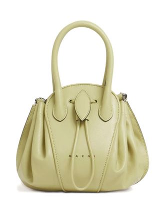 Marni tubular handle tulipea shoulder bag - women - Buffalo Leather - One Size - Green