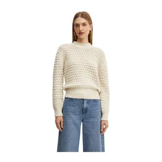 Silvian Heach Tilzi Trui - Dames - Ronde hals truien - Beige - 2XL - Polyester - Truien & Vesten
