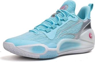 Generic Mens Basketball Shoes are Breathable Anti Slip Wear-Resistant Shock-Absorbing Sports Training Boots Walking Shoes(Blue,4.5 UK)