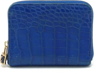 Louis Vuitton Tweedehands leren portemonnees - Dames - Vintage Accessoires - Blauw - ONE Size - Leer - Vintage