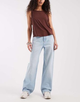 Cotton On 91 - Jeans dritti color blu alloro