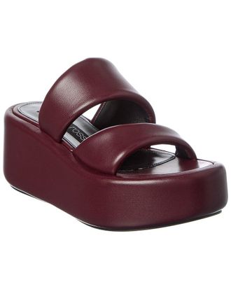 Sergio Rossi Spongy 10 Leather Platform Sandal