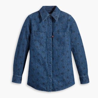 Levi's Dames Wellthread Petal Lange Mouwen Shirt (Blauw/Zwart)