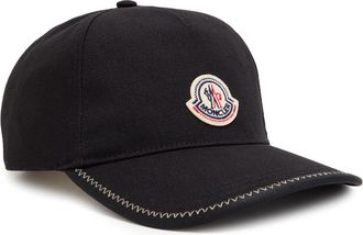 Moncler Logo-appliqu&eacute;d Canvas cap - Black - One Size