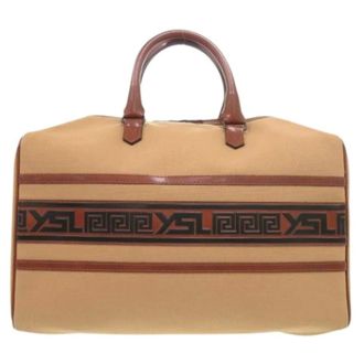 Saint Laurent Pre-owned Weekend Bags, male, Brown, Size: ONE SIZE Pre-owned Vintage Boston Bag