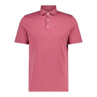 Fedeli Tops, Heren, Rood, M, Katoen, Katoenen polo shirt