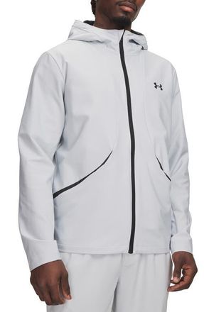 Under Armour UA Unstoppable Woven Full Zip Hoodie in Halo Gray at Nordstrom, Size Xx-Large