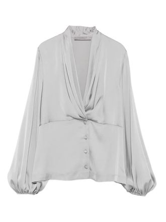 D.exterior Geplooid shirt - Grijs