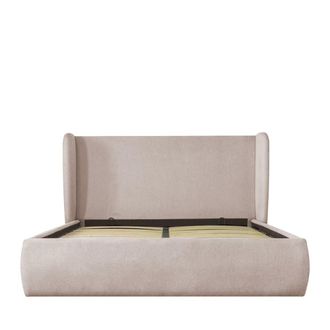 DRAWER Cama con arc&oacute;n de tela 160x200cm - Beige