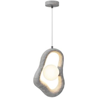 Maytoni Maytoni Opus Lámpara de techo colgante moderna gris 1xG9 pantalla blanca