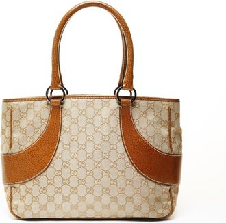 Gucci Beige Gg Canvas Tote Bag (Pre-Owned)