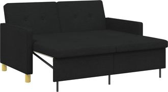 vidaXL Sof&aacute; Cama Desplegable Negro Tela Vidaxl