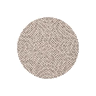 myfelt B&eacute;la Filzkugelteppich, &Oslash; 90 cm, beige