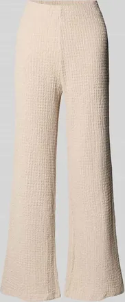 Christian Berg Flared Stoffhose mit Strukturmuster in Sand, Gr&ouml;&szlig;e XL