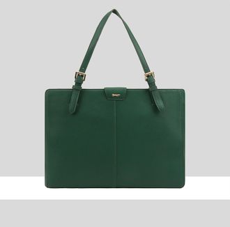 Paul Costelloe Womens Argo Leather Shoulder Bag - Green - One Size