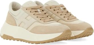 Hogan Low-Top Sneaker - Chunky Sole Leather Sneakers - Gr. 36 (EU) - in Braun - für Damen