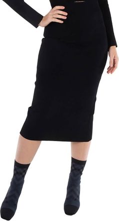 Victoria Beckham Ribbed Body Fitted Pencil Skirt