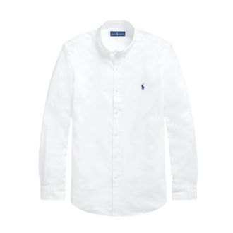 Polo Ralph Lauren Casual Shirts, male, White, Size: 3XL Stretch Cotton Custom Shirt