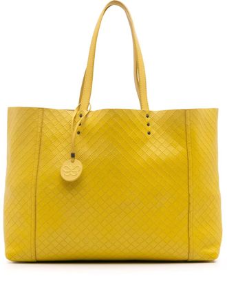 Bottega Veneta 2012-2025 Leather Intrecciomirage tote bag - Yellow