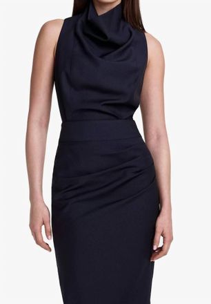 Smythe Funnel Neck Shell Top In Iron