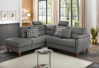 HOME AFFAIRE Ecksofa »Palmera L-Form, B: 236 cm« optional Bettfunktion & Bettkasten, Federkern