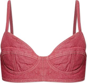 Dsquared2 Denim BH - Dames - Tops zonder mouwen - Rood - 2XS - Denim - Tops