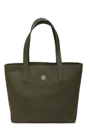Gorski Leather Tote Bag with Removable Zipped Pouch in Olive at Nordstrom