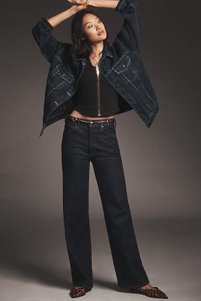 A Gold E Harper Mid-Rise Straight-Leg Jeans