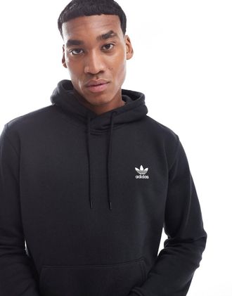 adidas Originals Essentials - Felpa con cappuccio nera-Nero