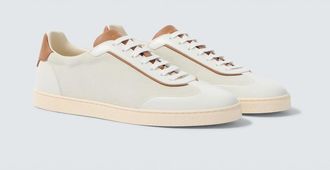 Brunello Cucinelli Zapatillas de ante con piel