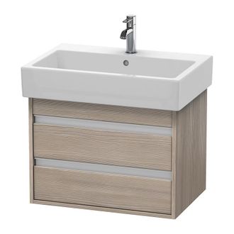 Duravit Duravit Ketho Tocador De Pared 6624, 2 Cajones, 650mm, Para Vero, Color (frente/cuerpo): Decoraci&oacute;n Pino Plata - Kt662403131
