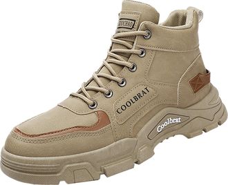 Generic Winter Shoes Mens Lined Warm Winter Boots Mens Winter Boots Non-Slip Snow Boots Men Slip On Boots Non-Slip High Hiking Shoes Outdoor Shoes Winter for 