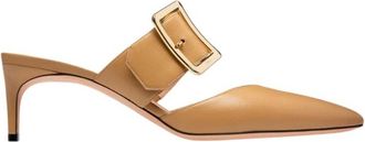 Bally Jemina 55 Buckle Pointed Toe Mules, Brand Size 35.5 ( US Size 5 )