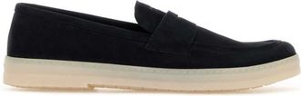 Prada Navy Blue Suede Loafers
