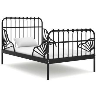 vidaXL Vidaxl - Estructura Cama Extensible Sin Colch&oacute;n Metal Negro 80x130/200cm