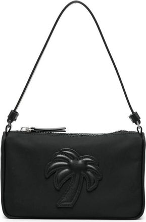 Palm Angels Blackylon Pouch Bag - Dames - Schoudertassen - Zwart - ONE Size - Katoen - Tassen